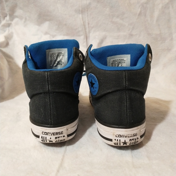 Boys Converse All Star Chuck Taylors Size 12 High Tops Blue and Black - Picture 4 of 9